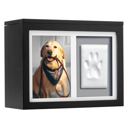 Pet Memory Box & Pawprint Impression Kit: Black