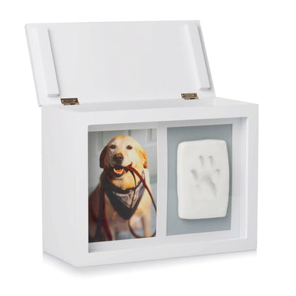 Pet Memory Box & Pawprint Impression Kit: Black