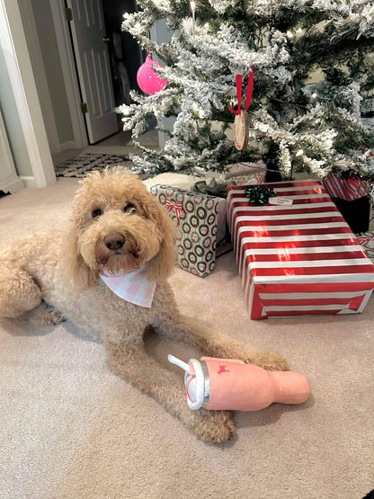 Pup Cup Tumbler Dog Toy- Plush & Squeaky Dog Toy Gift