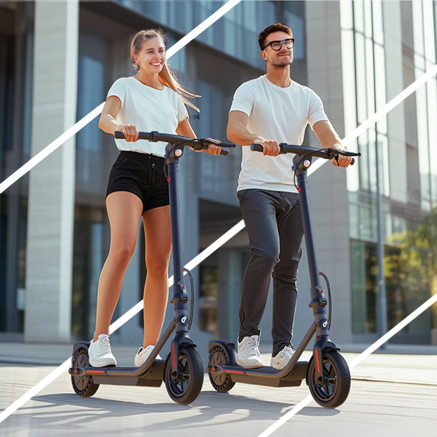 Foldable Electric Scooter with App: Black