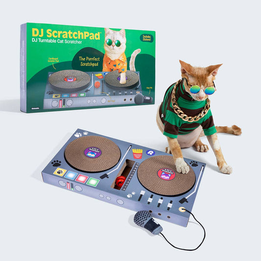 DJ Scratchpad for Cats – Interactive Cat Toy Turntable for Scratching & Play