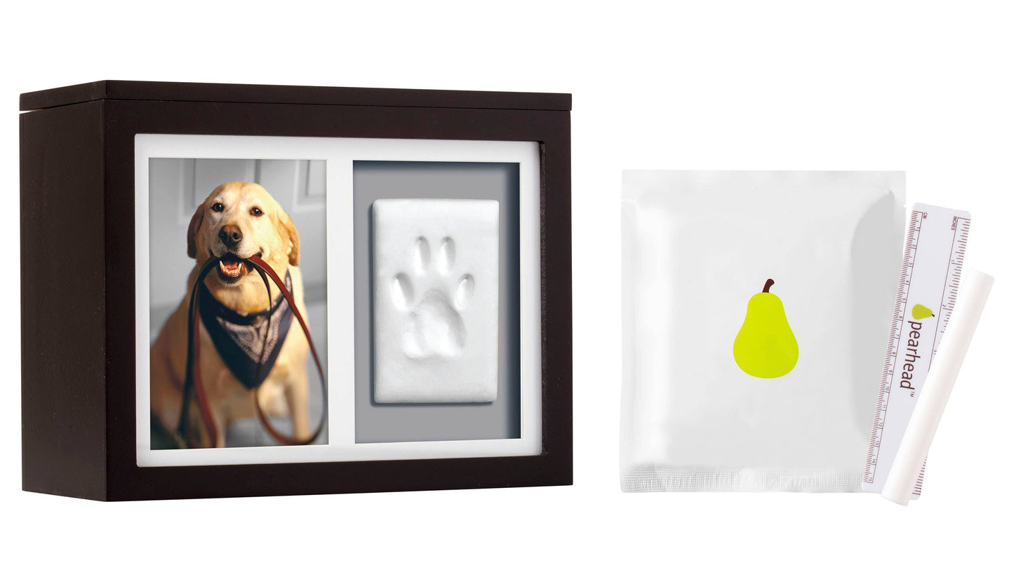 Pet Memory Box & Pawprint Impression Kit: Black